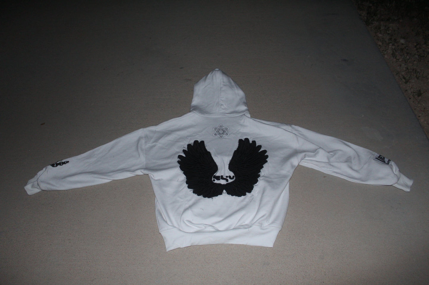 Zip Up Hoodie - White