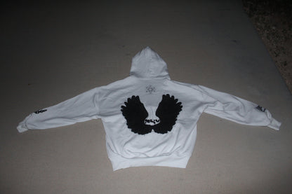 Zip Up Hoodie - White
