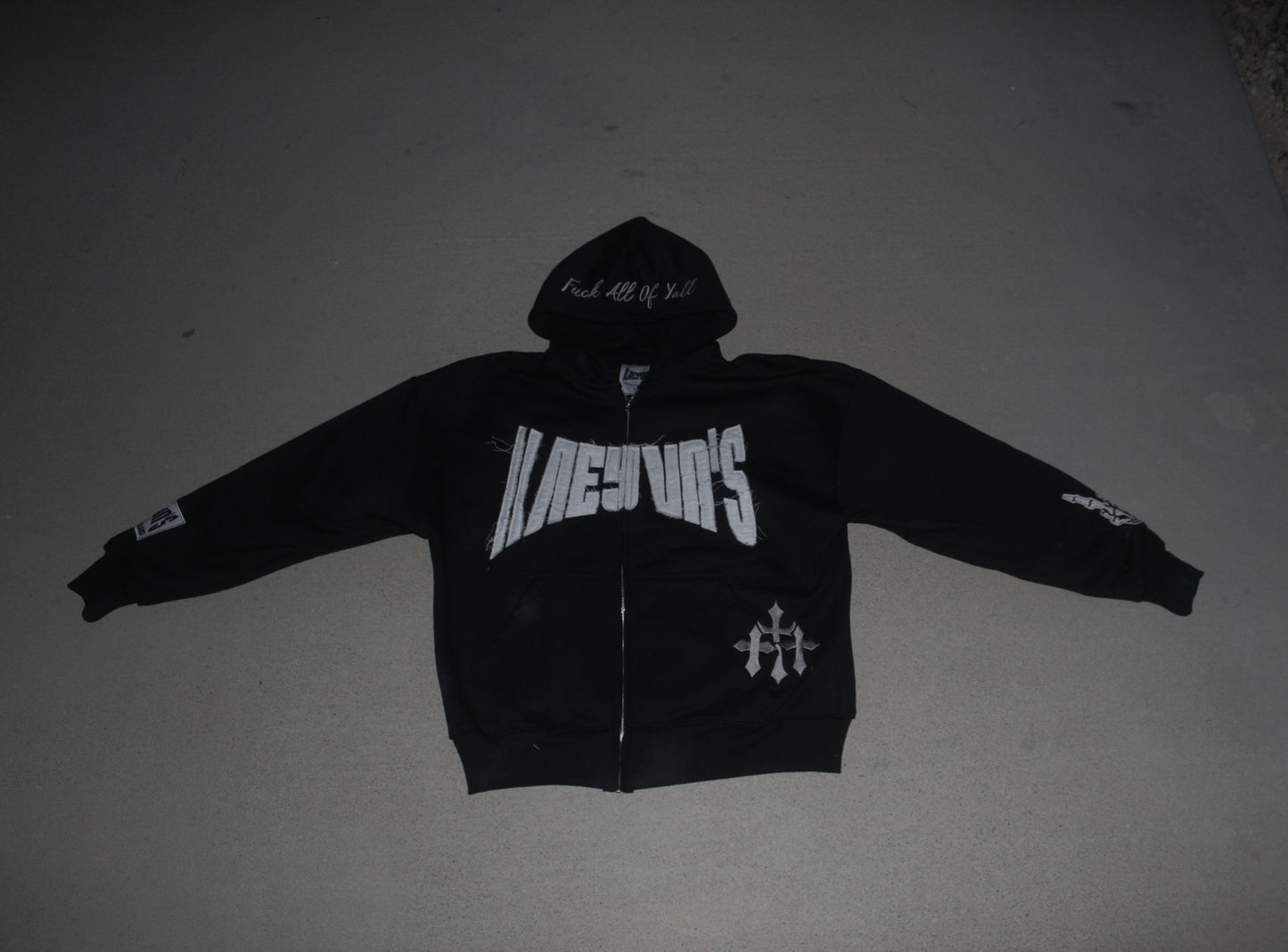 Zip Up Hoodie - Black