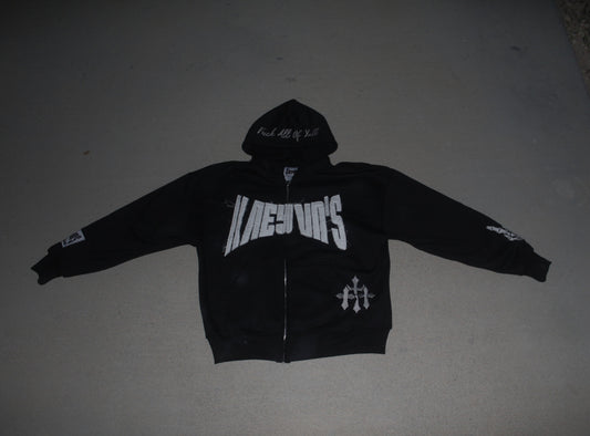 Zip Up Hoodie - Black